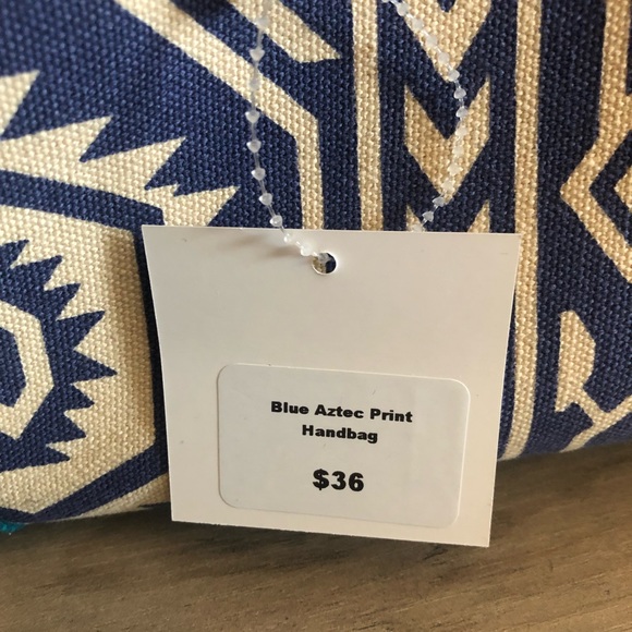 Heratige West Blue Aztec Print Handbag - Picture 12 of 12